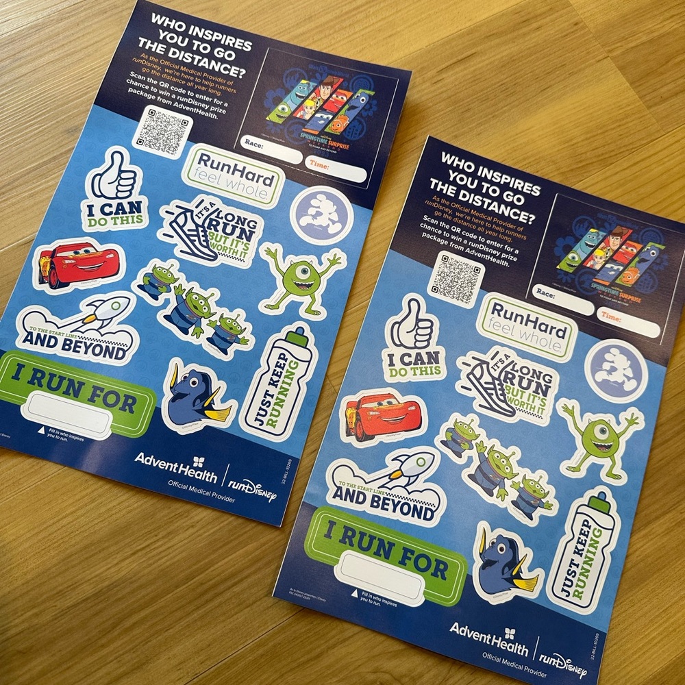 NEW runDisney Springtime Surprise 2023 Stickers